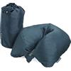 Travel Blue Cuscino Cervicale - Lussuoso Cuscino da Viaggio con Imbottitura in 100% Piume d'Anatra e Oca e Rivestimento in Cotone Satinato - Cuscino Ergonomico per Collo per Aereo, Auto, Treno