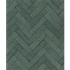 Rasch Carta da parati 499155 - Carta da parati in tessuto non tessuto petrolio verde con motivo a spina di pesce e effetto pietra della collezione Factory V