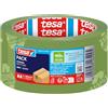 Tesa tesapack STRONG RECYCLED - nastro adesivo per pacchi in plastica riciclata al 100%, per pacchi di peso medio, resistente ai raggi UV e all'invecchiamento, stampa verde - 66 m x 50 mm