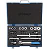 GEDORE Chiave a Bussola, Set di 23 Pezzi, Doppio Esagono, 1/2 pollici, 8-24 mm, Chiave a Bussola Cricchetto con Leva di Inversione, Chiave a Bussola Meccanico, D19 EMU 20