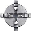 Proxxon 24158 - Mandrino girevole a 4 ganasce centrico, eccitante per tornitura fine FD 150/E, campo di serraggio ganasce invertite interne Ø1-20 mm, esterno Ø 20-50 mm