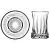 CiCi HOME ELENA - Set di bicchieri da tè turchi, effetto cristallo, 12 pezzi, 170 ml