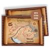 Edition Colibri Inviti per festa dei pirati, 10 biglietti da compilare per bambini, motivo: mappa del tesoro, inviti di compleanno con bussola, teschio e piuma d'oca