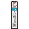 Rotring S0312680, ricariche mina in alto polimero per portamina sottili 0,70 mm B 12 mine