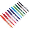 Pilot Frixion BL-FR7 - Set di penne a sfera cancellabili, punta 0, 7 mm, 10 penne (confezione da 10 pezzi, senza gomma, colorata)