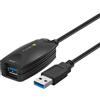 Techly ICUR3050 Techly USB 3.0 Aktive Verlängerung, Superspeed, 5m, schwarz