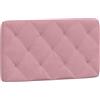 vidaXL Cuscino per testiera rosa 90 cm in velluto