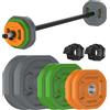 Tunturi Set di pesi Tunturi Aerobic Pump 20kg - Set di bilanciere con 6 dischi - Incl. bilanciere - Con rivestimento in gomma - Incl. app fitness gratuita