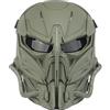 JOYASUS Tactical Airsoft Maschera, lente grigia Full Face Skull Paintball Maschera protettiva per Cs Wargame Halloween Cosplay Costume Party (Nero)