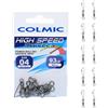 Colmic Power Rolling + Hooked Snap - 10 Girelle con Moschettone in Acciaio Inox, Taglia 22 - Elevata Tenuta, Rotazione Fluida e Aggancio Rapido