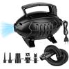 BORDEAG Pompa ad aria elettrica da 600 W, pompa ad aria elettrica, pompa ad aria elettrica, pompa ad aria, portatile, con 5 ugelli per gonfiare, per materassi ad aria, galleggianti, palle da yoga, barche