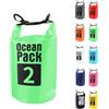 POPOYU 2L Borsa Impermeabile,Verde Waterproof Zaino Impermeabile Sacco Impermeabile con Nessuna Tracolla,2L/5L/10L/15L/20L/30L Dry Bag per Outdoor Sport Acquatici,Barca,Pesca,Rafting,Nuoto