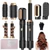 Atopskins 1000W Spazzola Asciugacapelli 6 in 1 Asciugacapelli Hair Styler mit Hairstyler, Air Styler Set con Airflow Arricciacapelli,Spazzola Phon,per Arricciatura,Stiratura,Volumizzante