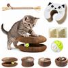 HANGGON Set di 5 Giocattoli Interattivi per Gatti, Magic Organ Cat Scratching Board
