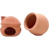 M2cbridge Vaso in ceramica per habitat di razza ciclidi, pesci, gamberetti (argilla rossa, 2 pezzi)