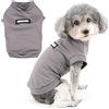 Zunea Magliette per Cani di Piccola Taglia T-shirt Estive ad Asciugatura Rapida Vestiti Cuccioli Morbidi Senza Maniche Traspirante Elastica Chihuahua Protezione Solare Abbigliamento Grigio Scuro S
