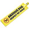 dogkit Anxious Dog - Rispect My Space - Segnale di avvertimento reattivo e nervoso - Manicotto per guinzaglio per cani ad alta visibilità per sensibilizzazione allo spazio - Aiuto per addestramento