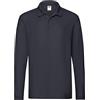 Fruit Of The Loom, Polo Manica Lunga, Uomo, Bianco, XXX-Large