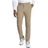 Pioneer Camp Pantaloni da golf da uomo, elasticizzati, traspiranti, lunghi, con elastico in vita e 3 tasche funzionali, cachi, 34 W/32 L