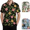 Set 3 Pezzi Camicia Fantasia Fiori Mezza Manica Uomo Camicie Regular Fit VEQUE