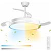 AIGOSTAR VENTILATORE DA SOFFITTO CON LUCE PALE SCOMPARSA 54W LAMPADARIO AIGOSTAR