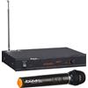 Ibiza - VHF1A - Sistema microfonico wireless con 1 microfono VHF e 1 ricevitore - 1 canale 207,5MHz - Nero