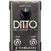 TC Helicon DITTO MIC LOOPER Pedale looper a due pulsanti facile da usare per voce e strumenti acustici