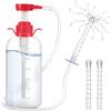 GOEDCH Sistema di Pulizia Vaginale Riutilizzabile: 600 ml Doccia Vaginale per Donne e Uomini, Irrigatore in Silicone con 3 Punte e 1 Tubo Guida, Siringa per Clistere per Svuotamento Intestinale