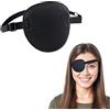 Mualady Benda per Occhi Pigri, Regolabili Toppe per Strabismo Occhio Eye Patch Benda Pirata per L'amliopia e lo Strabismo per Adulti e Bambini Occhio Sinistro e Occhio Destro
