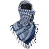 Luxns - Sciarpa tattica militare da deserto, kefiah in 100% cotone, per uomini e donne, Blu, taglia unica