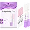 Easy@Home Test di Gravidanza Precoce 10mIU/mL: Alta Precisione, Risultati Affidabili e Veloci, Integrazione con l'APP Premom, 7 test (2 Sticks & 5 Strisce)