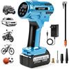 Candeon Compressore A Batteria Portatile, 150PSI Compressore Aria Portatile Senza Fili Gonfiatore Pneumatici Per Auto,Moto, Bicicletta,5 Modalità Digitale Pompa Elettrica Gonfiatore Con Batteria Ricaricabile