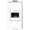 oniroview Frutto rj45 UTP cat.5e presa modulare 8 poli per cavi ethernet compatibile BTicino Matix AM5962C6 Connessione a crimpare senza attrezzi, colore Bianco