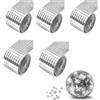 Armastuse 9600 Pezzi Mini Mirror Tiles,Piastrelle di Vetro Autoadesive Piastrelle a Mosaico Mini Quadrate Piastrelle a Specchio Per DIY Artigianato Decorazione (5 x 5 mm,Argento)