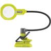 Ryobi RML18-0 Torcia con Lente d'Ingrandimento e Pinza 18V ONE+, Batteria non Inclusa, con 20 Luci LED da 850 Lumens, Illumina Fino a 4 Metri, con Tecnologia CCT di 5700K