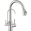 APPASO Rubinetto da cucina a 3 vie, senza filtro dell'acqua, 3 in 1, da cucina per filtro dell'acqua, spazzolato, girevole a 360°, rubinetto da cucina, rubinetto con doccetta estraibile