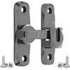 IGXX Serratura per Porte Scorrevoli, 90/180° Chiusura a Scatto in Lega di Alluminio, Finita Grigia, per Porte a Libro, Bagno, Armadio, Finestra