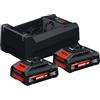 Bosch Professional Bosch EXPERT 18V System Starter set: batteria a prestazioni elevate EXBA18V-40 in combinazione con caricabatteria rapido GAL 12V/18-80 (fino a 2.000 W di potenza massima)
