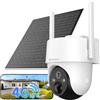 Atlantis Volta Pro Telecamera 4G con SIM Motorizzata 360° 3MP, Batteria Ricaricabile 10400mAh, Pannello Solare 5W, Visione Notturna a Colori, Audio 2 Vie, IP65, Allarme, App, Slot MicroSD, Notifiche