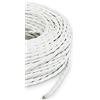 LaMorell LightDesign Cavo Elettrico Treccia/Trecciato Rivestito in Tessuto. Colore Bianco. Sezione 2x0.75 - 10 Metri