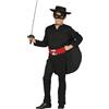 FIESTAS GUIRCA | Costume Bandito Bambini (10-12 anni) - Maschera, Camicia, Cappa, Cintura, Pantaloni e Cappello - Costumi da Moschettiere e Avventuriero per Halloween - Ideale per Bambini - Nero