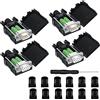 YIOVVOM DB9 Connettore Breakout, Adattatori Seriali DB9 RS232 D-SUB Maschio e Femmina a 9 Pin, Adattatore Bianco a Connettore Terminale, Modulo di Segnale con Custodia, Set di 4