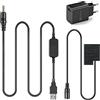 Raeisusp DMW-BLH7 Batteria fittizia DMW DCC15 Accoppiatore DC + Cavo USB 5V-8.4V + Adattatore USB QC3.0 per Panasonic DMC-GM1 GM5 GF7 GF8 LX9 LX10 LX15 DC-GF9 GF10 GF90 GX800 GX850