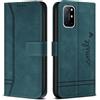 Bravoday Cover per OnePlus 8T / OnePlus 9R, Flip Custodia in Pelle PU con Slot per Schede, Portafoglio Custodia per OnePlus 8T / OnePlus 9R, Verde