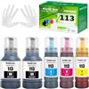 FANSHENG 113 Inchiostro Compatibile con Epson 113 Flaconi di Inchiostro per Ecotank ET-5150 ET5150 ET-5170 ET-16650 ET-16600 ET-16150 ET-15000 ET-5100 ET-5160 ET-5800 Pro ET-5850 (5 Pack 2BK/C/M/Y)