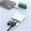 MTAKYI Adattatore da USB C a HDMI, 3 in 1 USB-C per iPhone 17 16, 4 K a 60 Hz a TV, tipo C + 5 Gbps USB 3.0 + adattatore AV digitale 4 K Sync Screen Connector con porta di ricarica rapida PD Converter