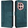 Bravoday Cover per OnePlus 12R 5G / OnePlus 12R 5G, Flip Custodia in Pelle PU con Slot per Schede, Portafoglio Custodia per OnePlus 12R 5G / OnePlus 12R 5G, Verde