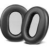 SOULWIT Cuscinetti Auricolari Professionali di Ricambio per Sony MDR-1AM2 (MDR-1AM2 MDR-1AM2/B) Cuffie, Cuscinetti Auricolari con Schiuma ad Alta Densità, Morbida Pelle Proteica - Nero