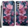 Haninsuze Cover per Samsung Galaxy A05s, Portafoglio PU Pelle, Fiore di pesco