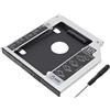 RGBS, adattatore disco rigido da 9,5 mm SATA per secondo disco rigido HDD su vano lettore ottico di CD/DVD-ROM, universale per computer portatili Asus, Acer, HP, Dell, BenQ, Sony